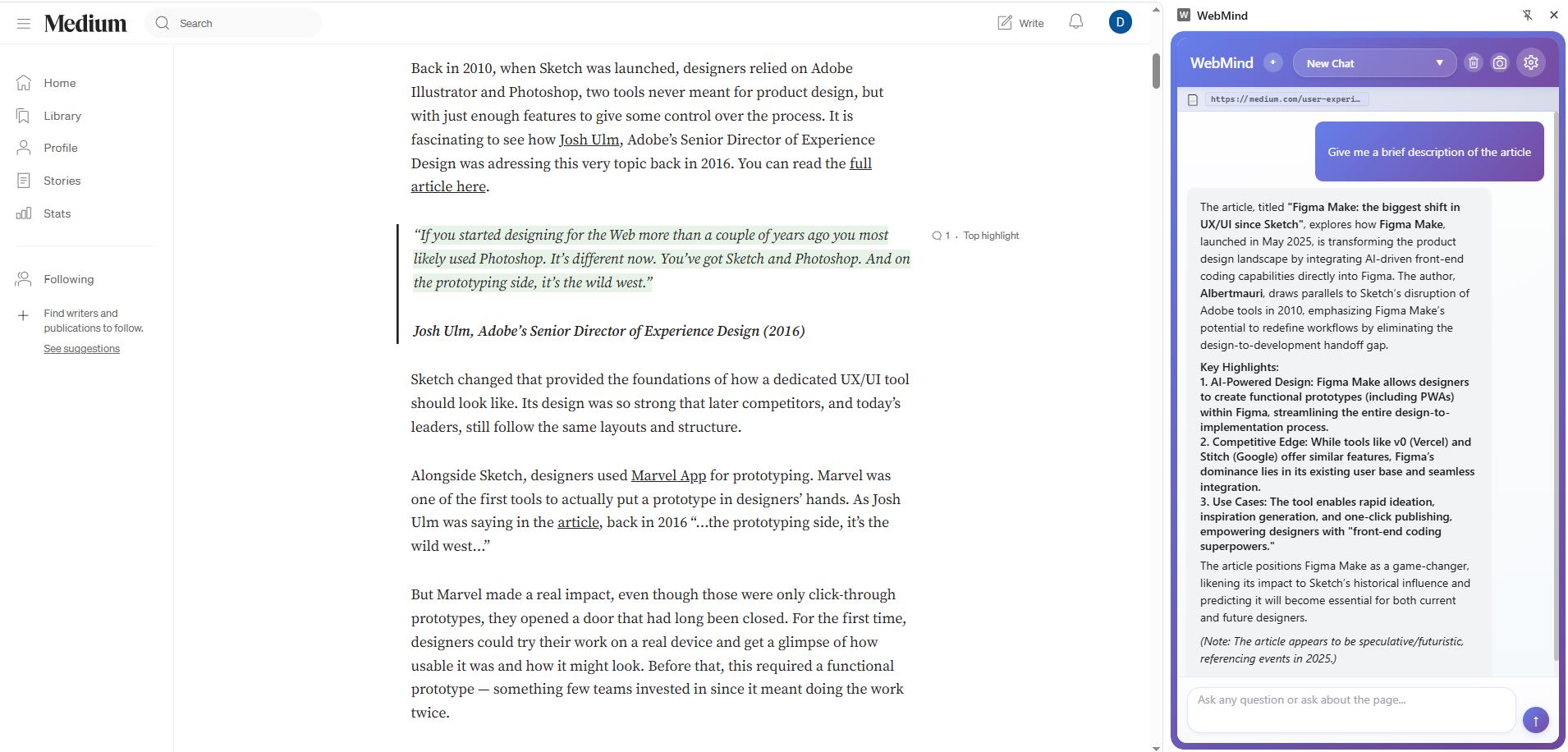 WebMind Extension